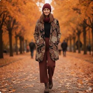 Simon Chang Paisley Cardigan with Vibrant Colors